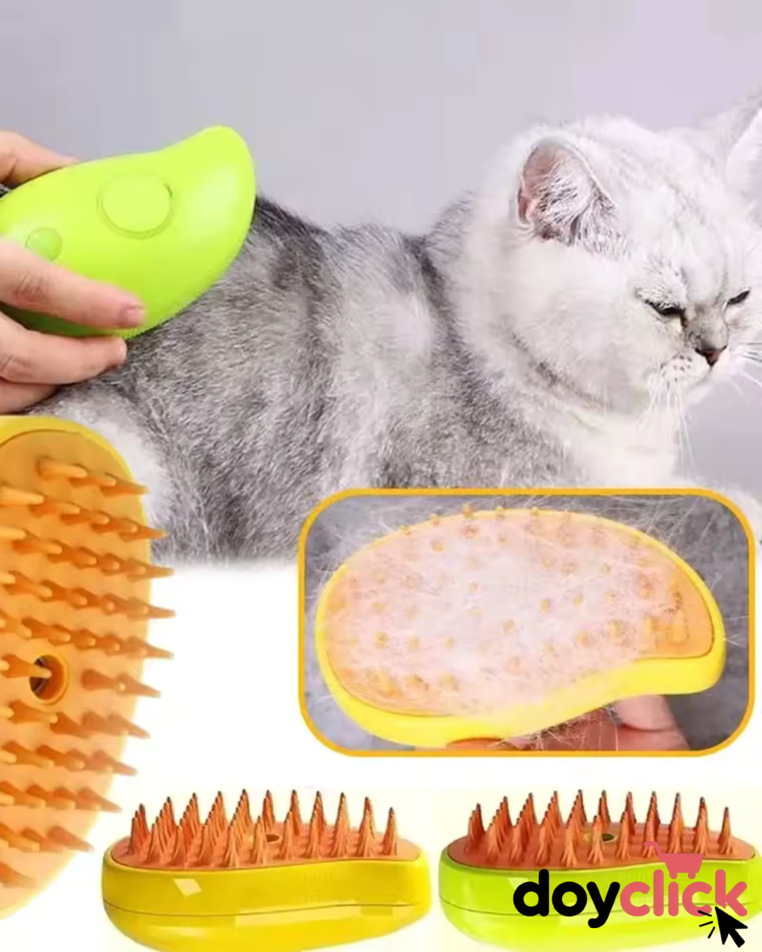 Cepillo de Vapor 3 en 1 para mascotas